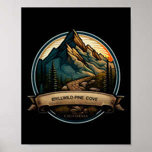 Póster Idyllwild Pine Cove California Recuerdo Senderismo