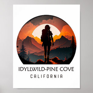 Póster Idyllwild Pine Cove Recuerdo de Senderismo al Aire
