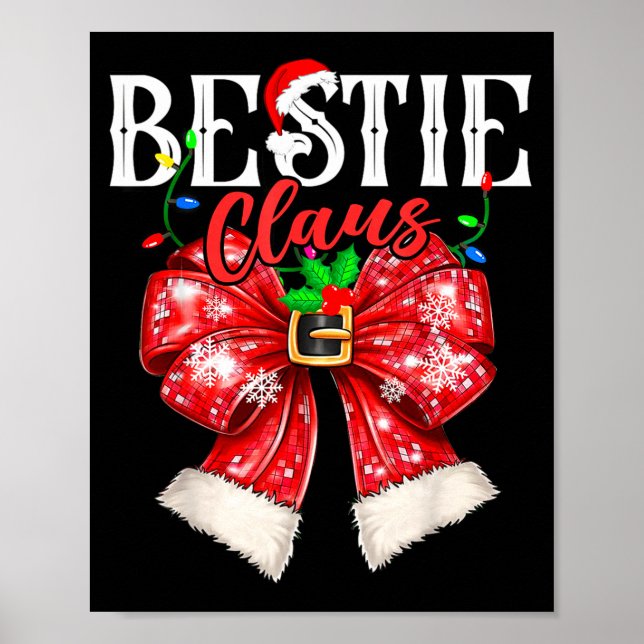 Póster Ie Claus Friend Couples Coquette Bow Xmas Lights  (Frente)
