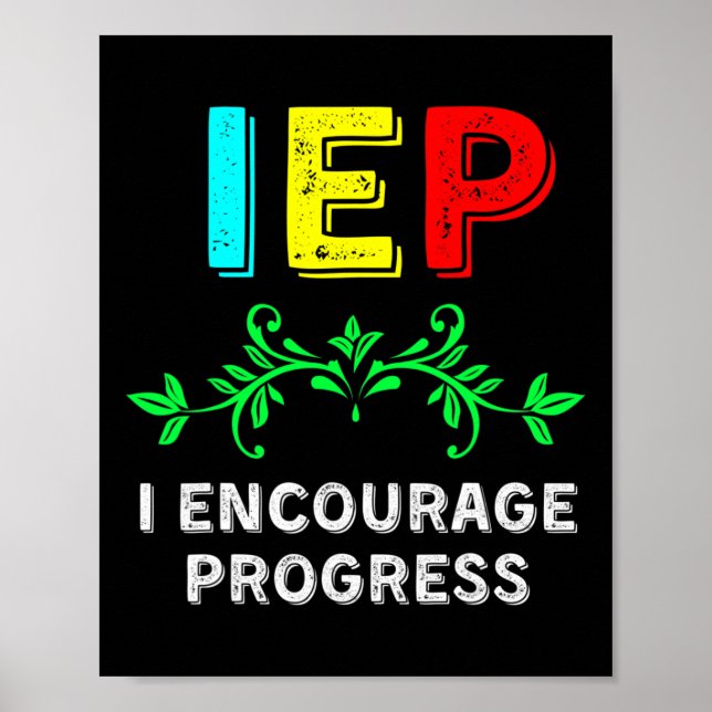 Póster IEP I Fomentar el progreso en la escuela de educac (Frente)