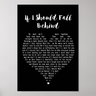 Póster If I Should Fall Behind Black Heart Song Lyric
