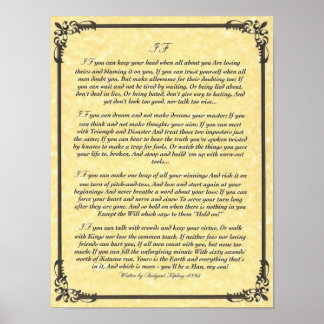 Póster IF Inspirando poema para jóvenes de Rudyard Kiplin