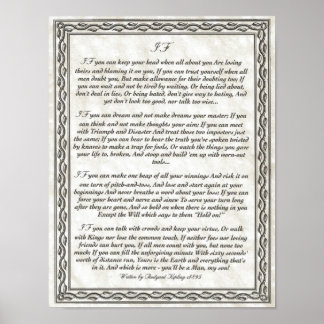 Póster IF Inspirando poema para jóvenes de Rudyard Kiplin