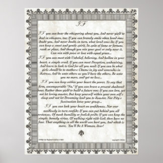 Póster IF Inspirando poema para jóvenes mujeres y Chicas