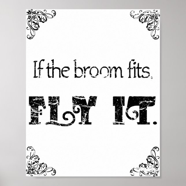 Póster If the Broom Fits print (Frente)