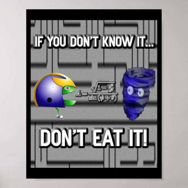 Póster If You Dont Know It Dont Eat It  (Frente)