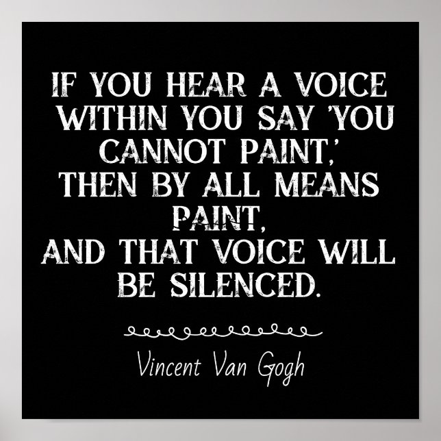 Póster If you hear a voice within you say (Frente)