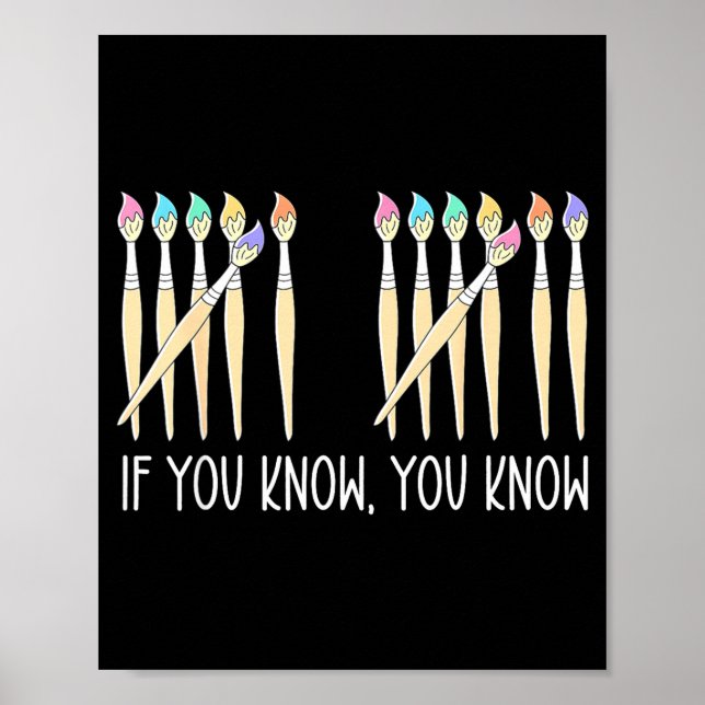 Póster If You Know You Know Art Teachers Students 67 Six  (Frente)