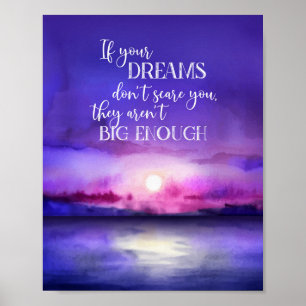 Póster If Your Dreams Don't Scare You Purple Sun Moon