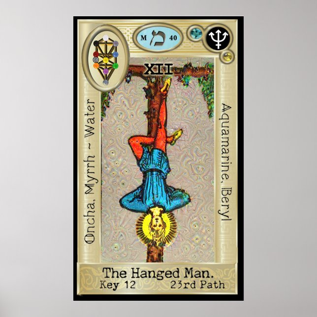 Póster Ifdawn Deepdream Tarot Key 12 ~ Hombre ahorcado (Frente)