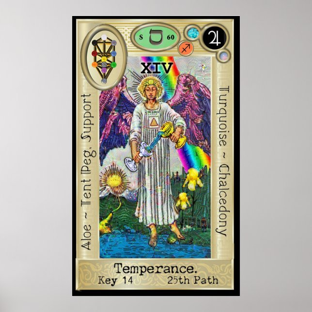 Póster Ifdawn Deepdream Tarot Key 14 ~ Temperance (Frente)
