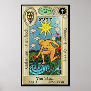 Póster Ifdawn Deepdream Tarot Key 17 ~ La Estrella