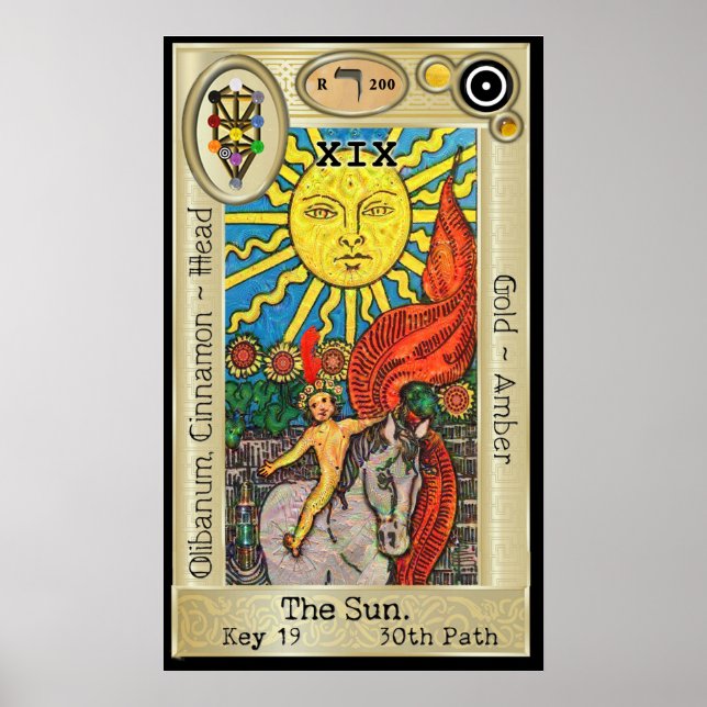 Póster Ifdawn Deepdream Tarot Key 19 ~ El Sol (Frente)