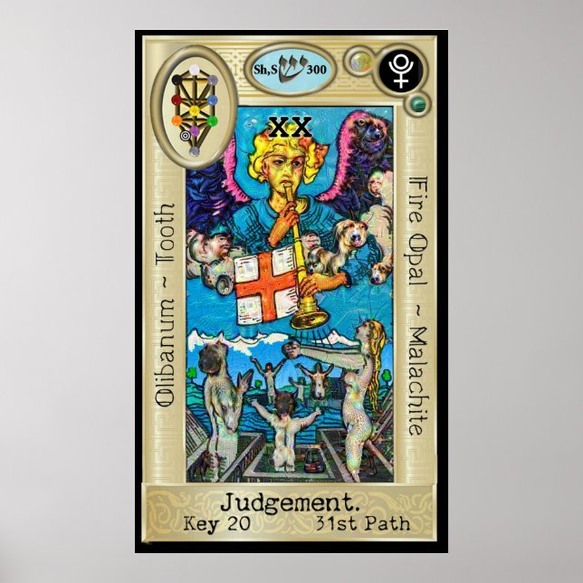 Póster Ifdawn Deepdream Tarot Key 20 ~ Juicio (Frente)