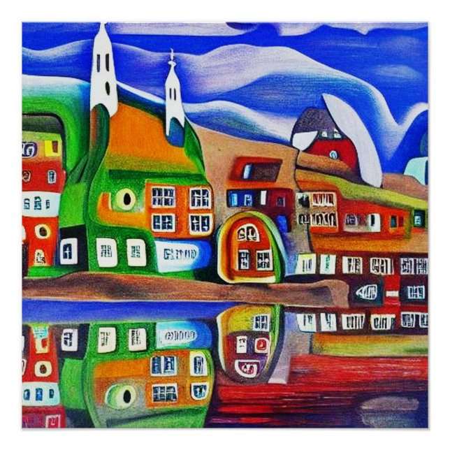 Póster Iglesia a orillas del mar 5 (Anverso)