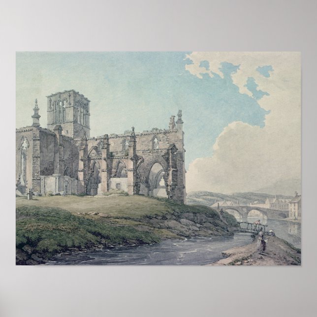Póster Iglesia anterior, Haddington, 1786 (Frente)