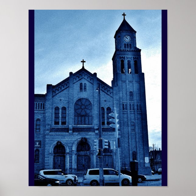 Póster Iglesia azul (Frente)