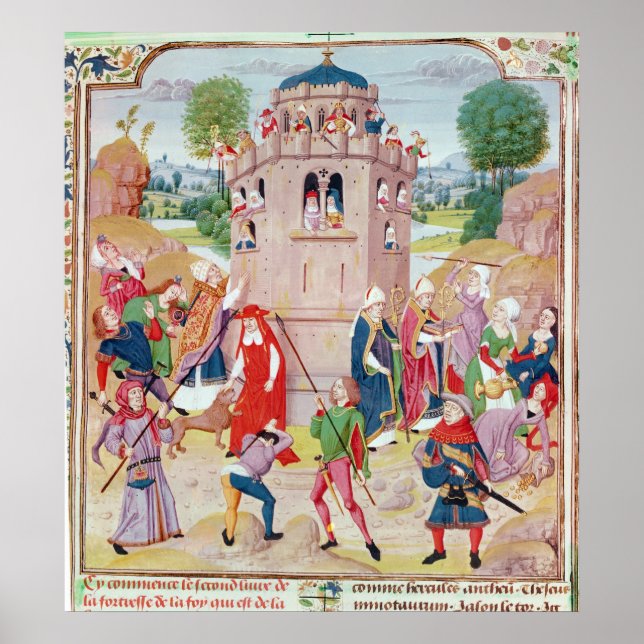 Póster Iglesia bajo ataque de herejes, flamencos (Frente)