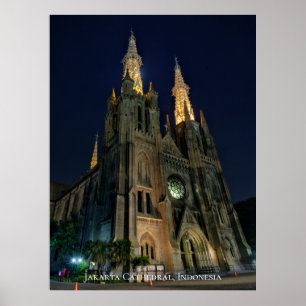 Póster Iglesia Católica Catedral Arquitectura Neo Gótica