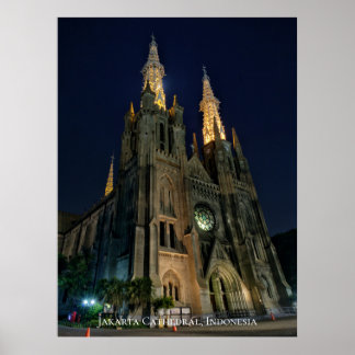 Póster Iglesia Católica Catedral Arquitectura Neo Gótica