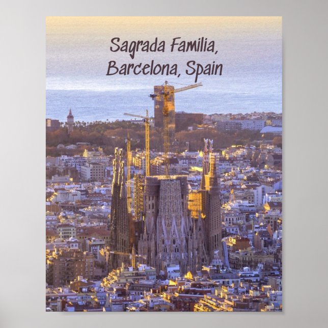 Póster Iglesia Católica de la Sagrada Familia, Barcelona, (Frente)