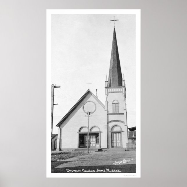 Póster Iglesia católica Nome Alaska 1921 (Frente)