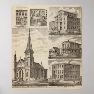 Póster Iglesia Católica Romana de San Juan, Minnesota