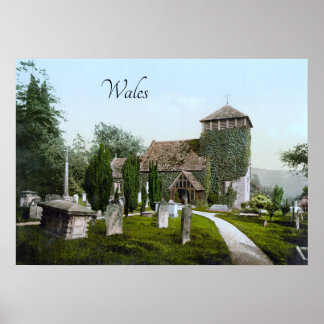 Póster Iglesia cercana a Monmouth (1900)