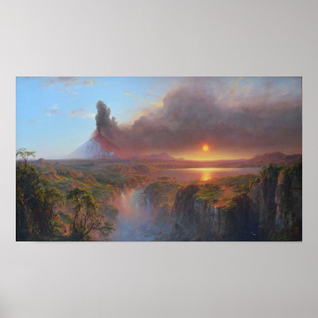Póster Iglesia - Cotopaxi Ecuador 1862 (Frente)