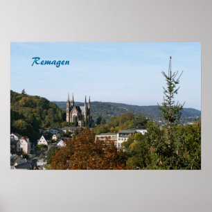 Póster Iglesia de Apollinaris en Remagen, Alemania