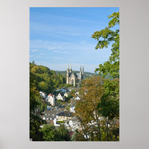 Póster iglesia de Apollinaris en Remagen, Alemania