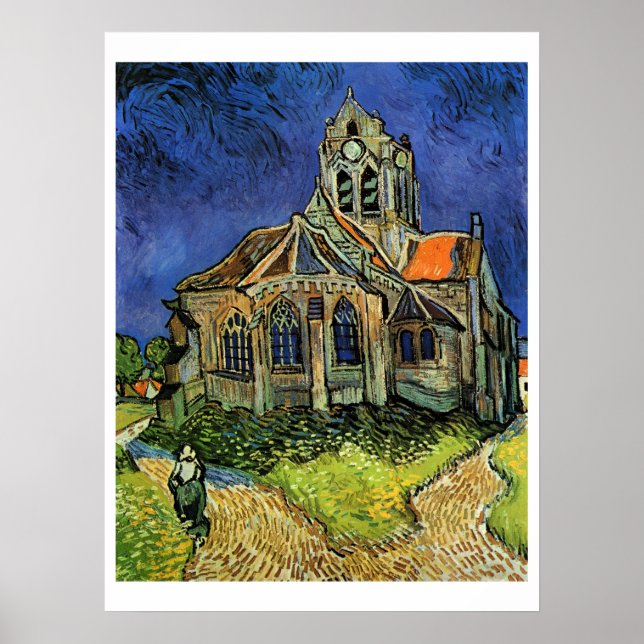 Póster Iglesia de Auvers, El (Frente)