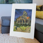 Póster Iglesia de Auvers por Vincent van Gogh<br><div class="desc">La Iglesia de Auvers (1890) de Vincent van Gogh es una pintura religiosa de la arquitectura del arte del arte de la época del Impresionismo. Una mujer camina por un camino hacia la capilla del pueblo con hermosas vidrieras. Una escena de la arquitectura de la vida cotidiana. Sobre el artista:...</div>