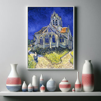 Póster Iglesia de Auvers, por Vincent Van Gogh