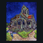 Póster Iglesia de Auvers, por Vincent van Gogh 1890<br><div class="desc">Hasta donde sé,  estas imágenes son de dominio público y se cree que son libres de usar sin restricciones en Estados Unidos. Por favor,  contáctame si descubres que alguna de estas imágenes no está en dominio público.</div>