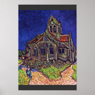 Póster Iglesia De Auvers-Sur-Oise, Por Vincent Van