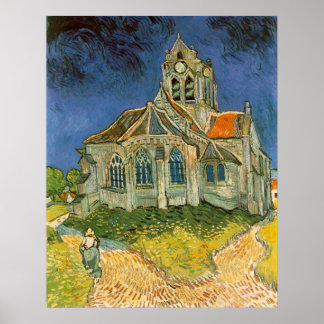 Póster Iglesia de Auvers sur Oise por Vincent van Gogh