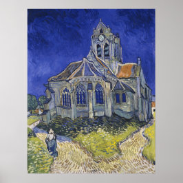 Póster Iglesia de Auvers-sur-Oise por Vincent Van Gogh