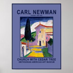 Póster Iglesia de Carl Newman con Poster de Museo del Ced