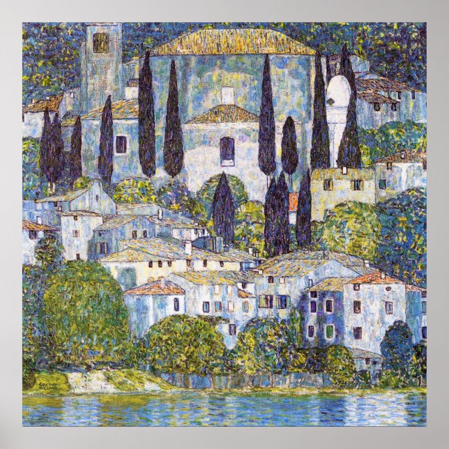 Póster Iglesia de Cassone, Gustav Klimt (Frente)