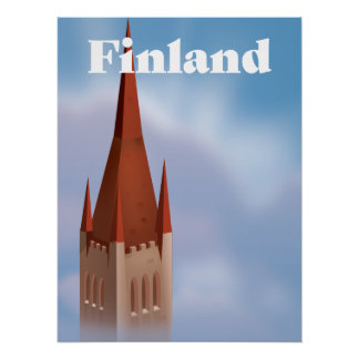 Póster Iglesia de Finlandia