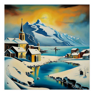 Póster Iglesia de fjord4