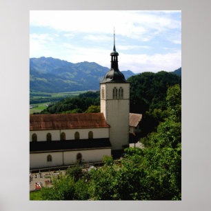 Póster Iglesia de Gruyeres