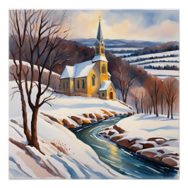 Póster Iglesia de Invierno