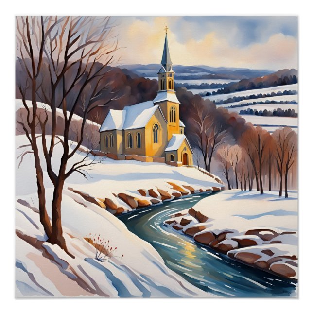 Póster Iglesia de Invierno (Anverso)