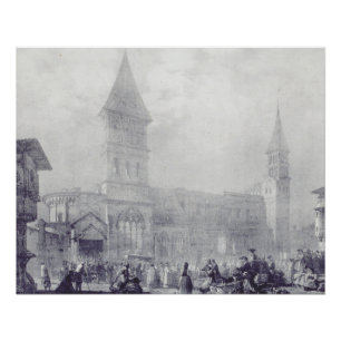 Póster Iglesia de la Abadía de San Filiberto en Tounus