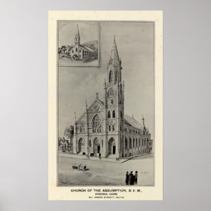 Póster Iglesia de la Asunción, Ansonia, Conn