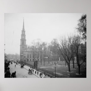 Póster Iglesia de la calle Park y terreno de enterramient