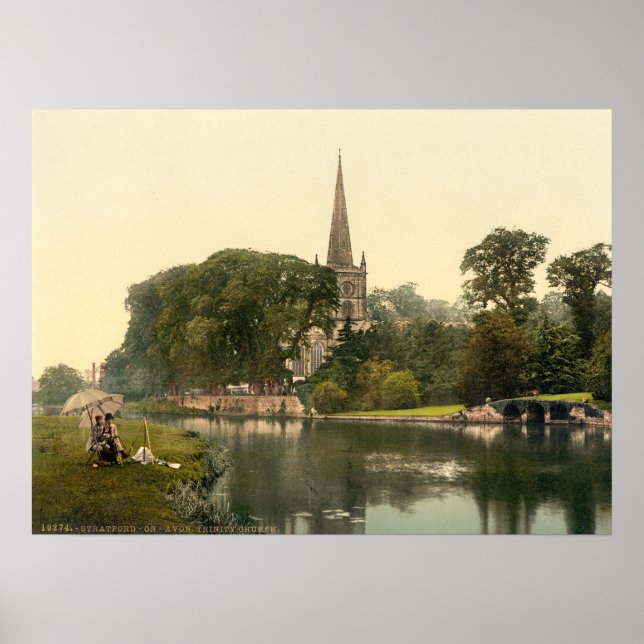 Póster Iglesia de la Trinidad I, Stratford-upon-Avon, Ing (Frente)