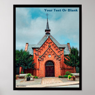 Póster Iglesia de ladrillo rojo, Bielefeld